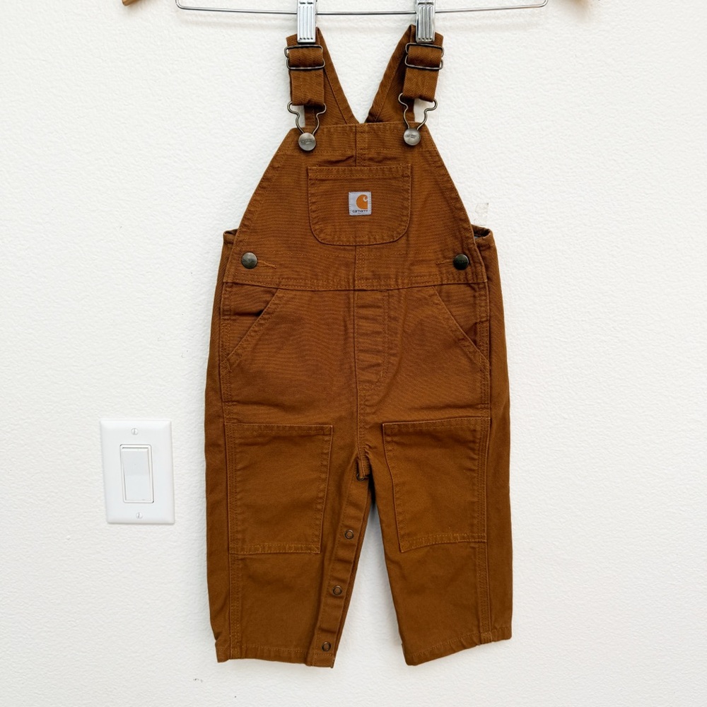 Carhartt Toddler Duck Overalls Classic Tan Size 12 months